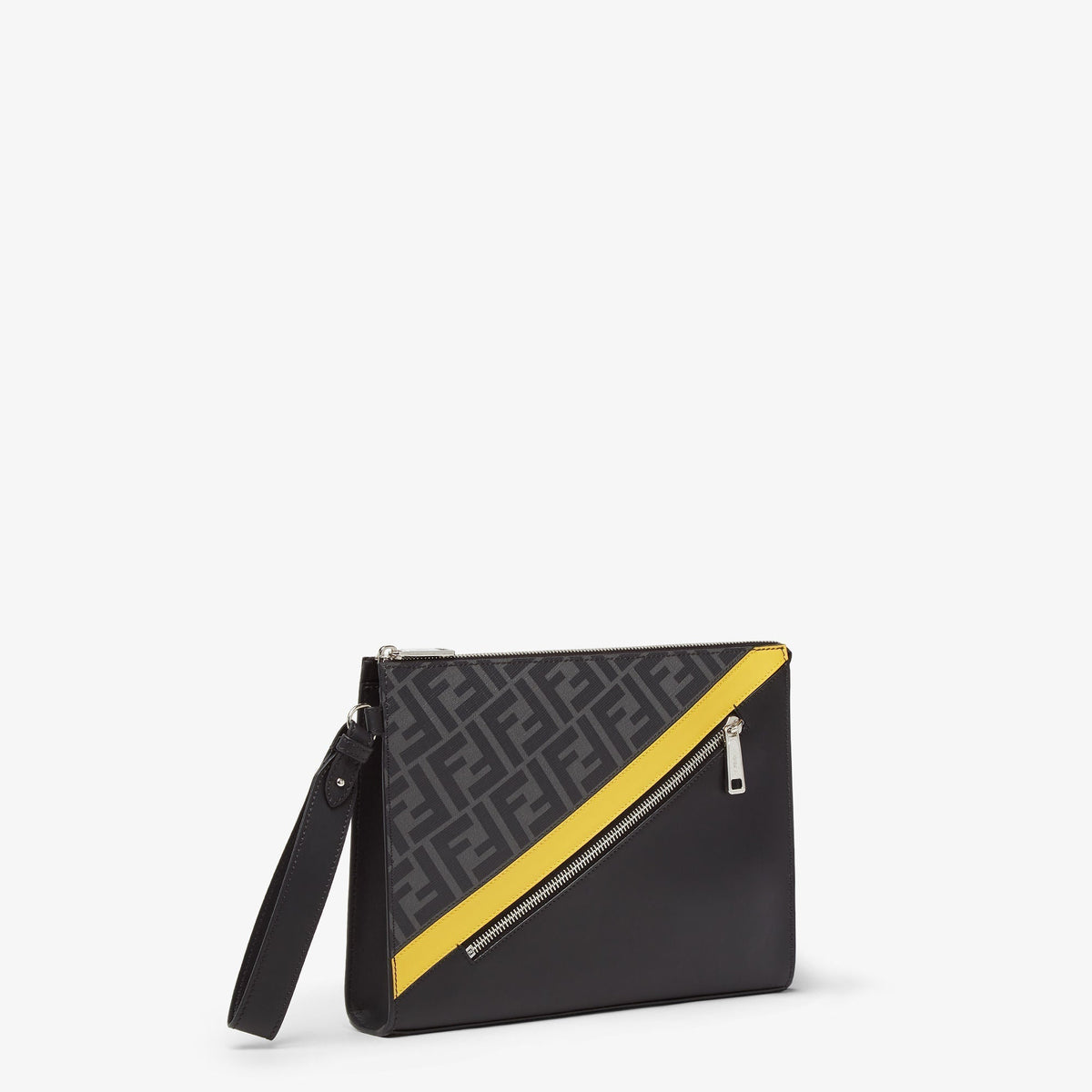 Pochette Fendi Diagonal
Pochette en tissu gris