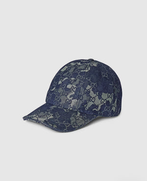 Casquette en denim GG avec détail bande Web