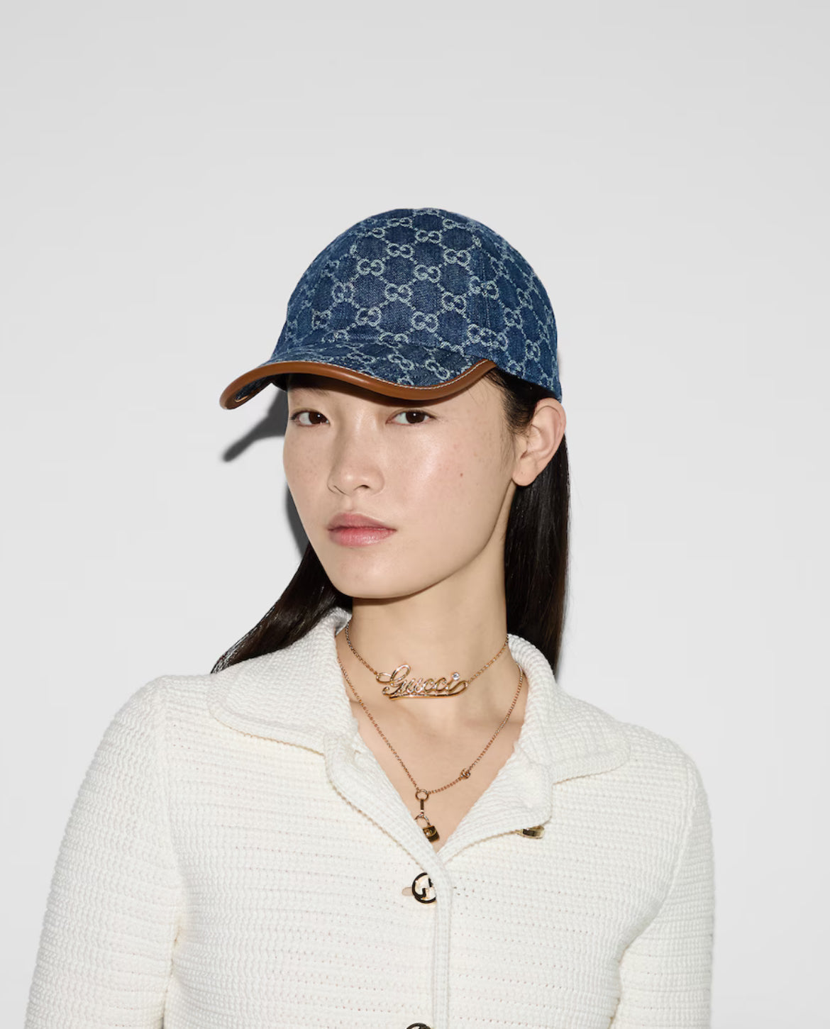 Casquette en denim GG