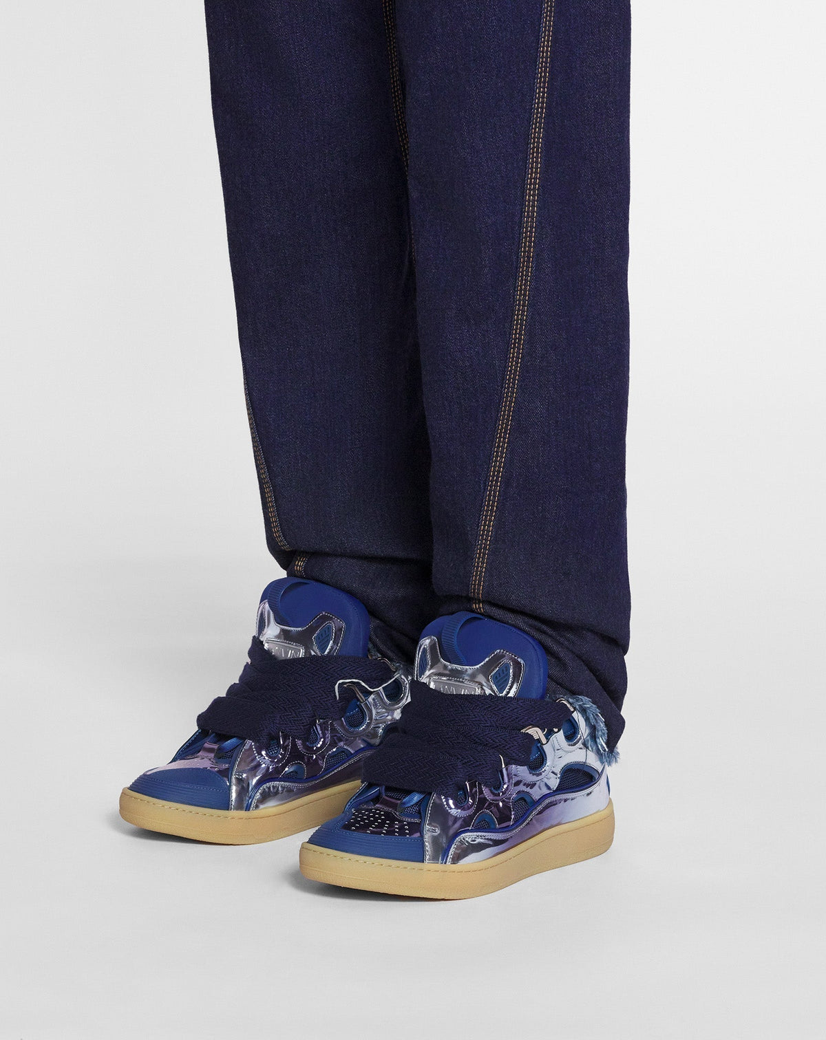 LANVIN METALLIC CORNFLOWER