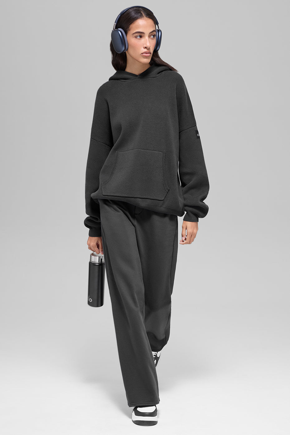 Scholar Hooded Sweater - Anthracite