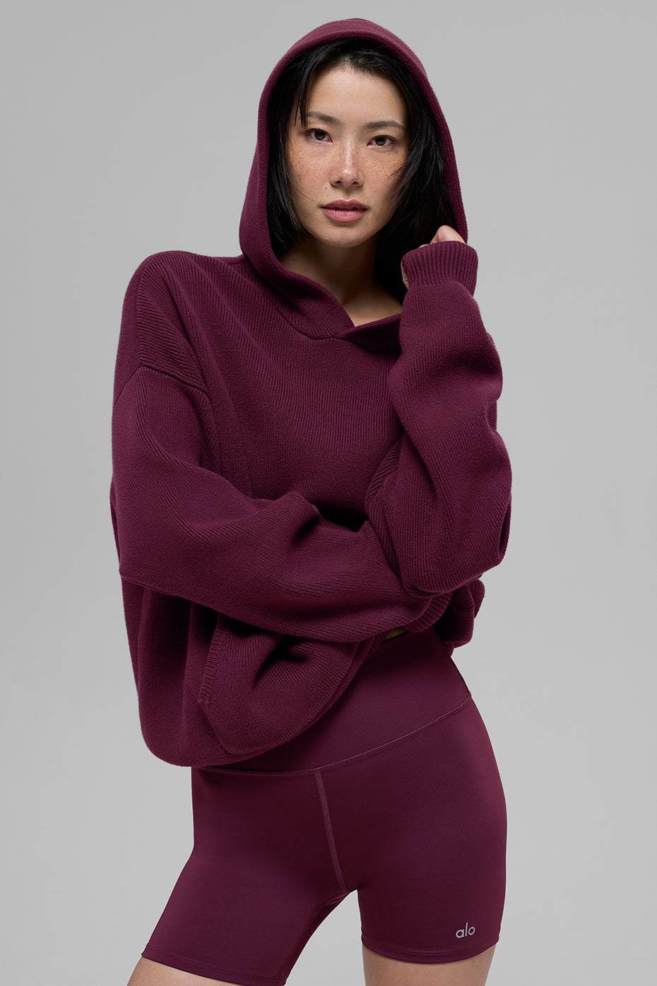Scholar Hooded Sweater - Burgundy