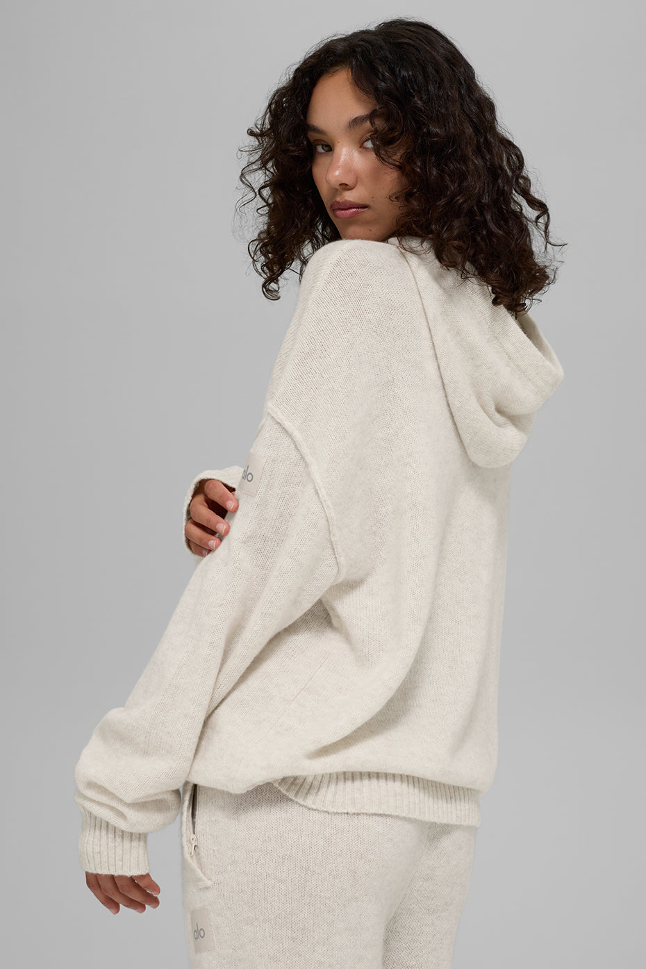 Wool Cashmere New Class Hoodie - Bone Heather