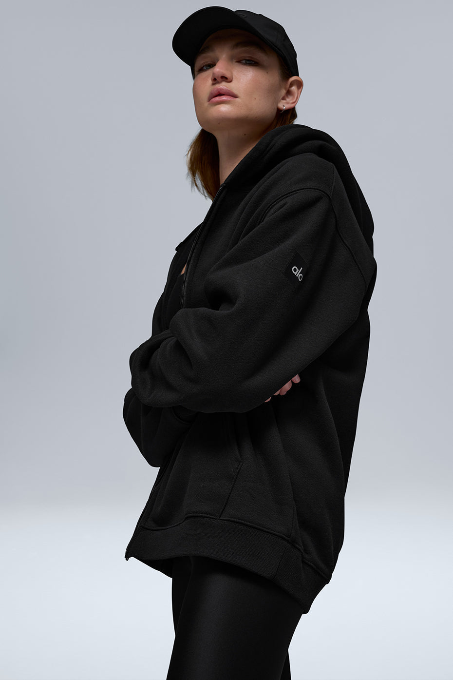 Renown Heavy Weight Full Zip Hoodie - Black