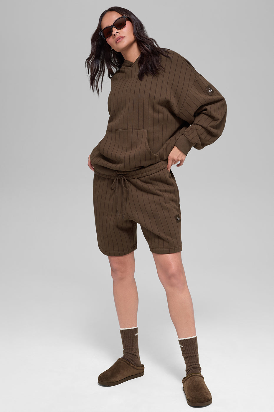 7' Pinstripe Short - Espresso Pinstripe