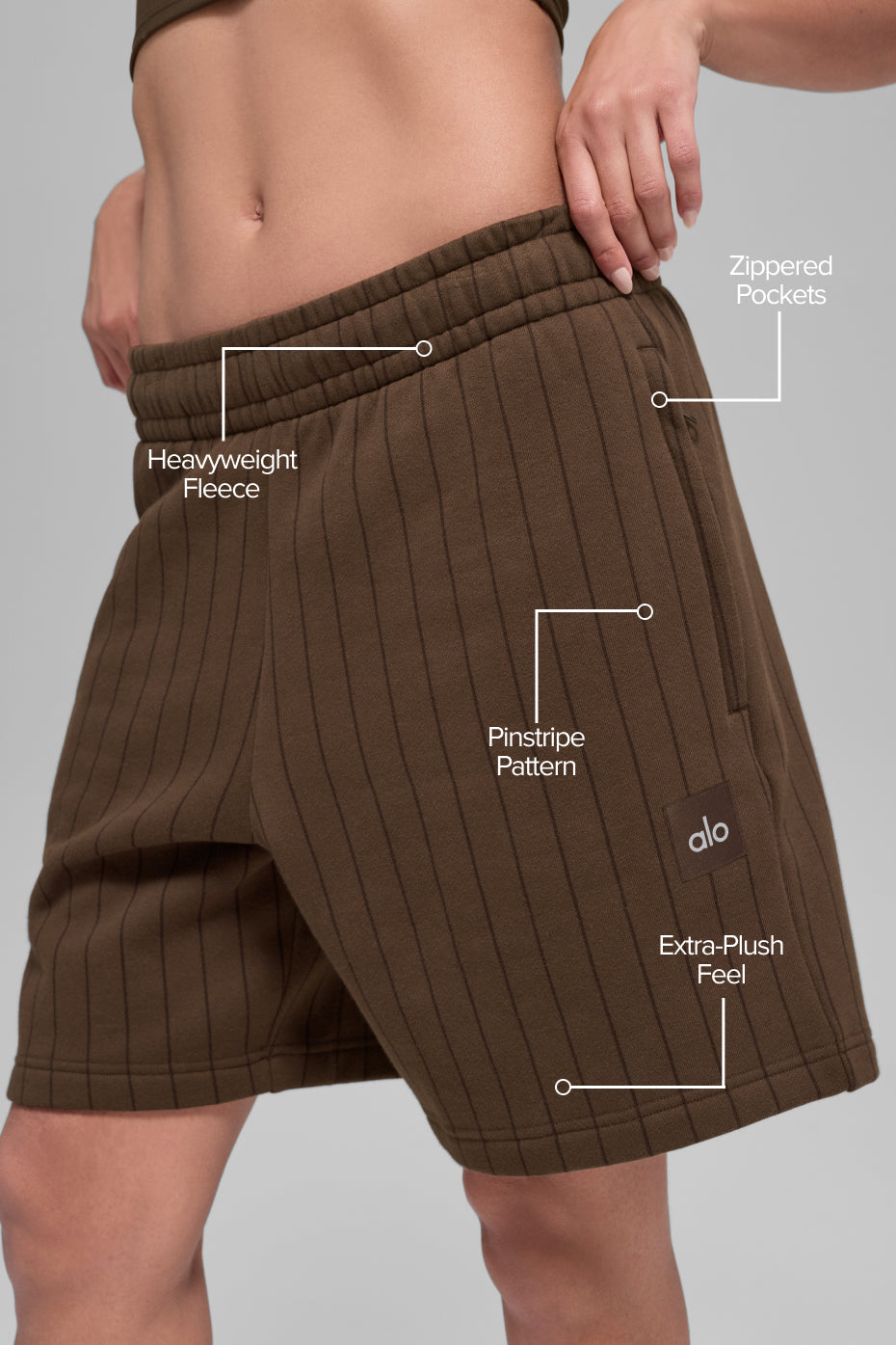 7' Pinstripe Short - Espresso Pinstripe