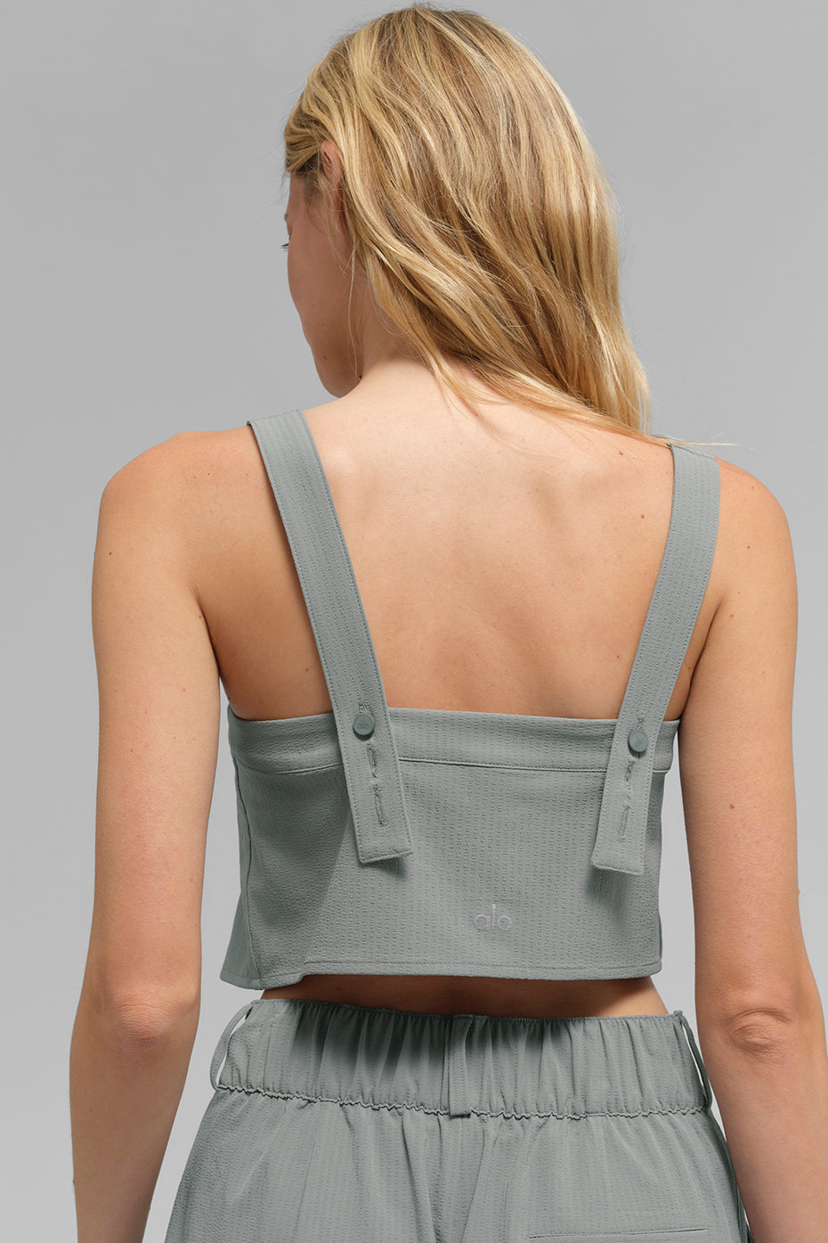 Cropped Dreamscape Tank - Lunar Grey