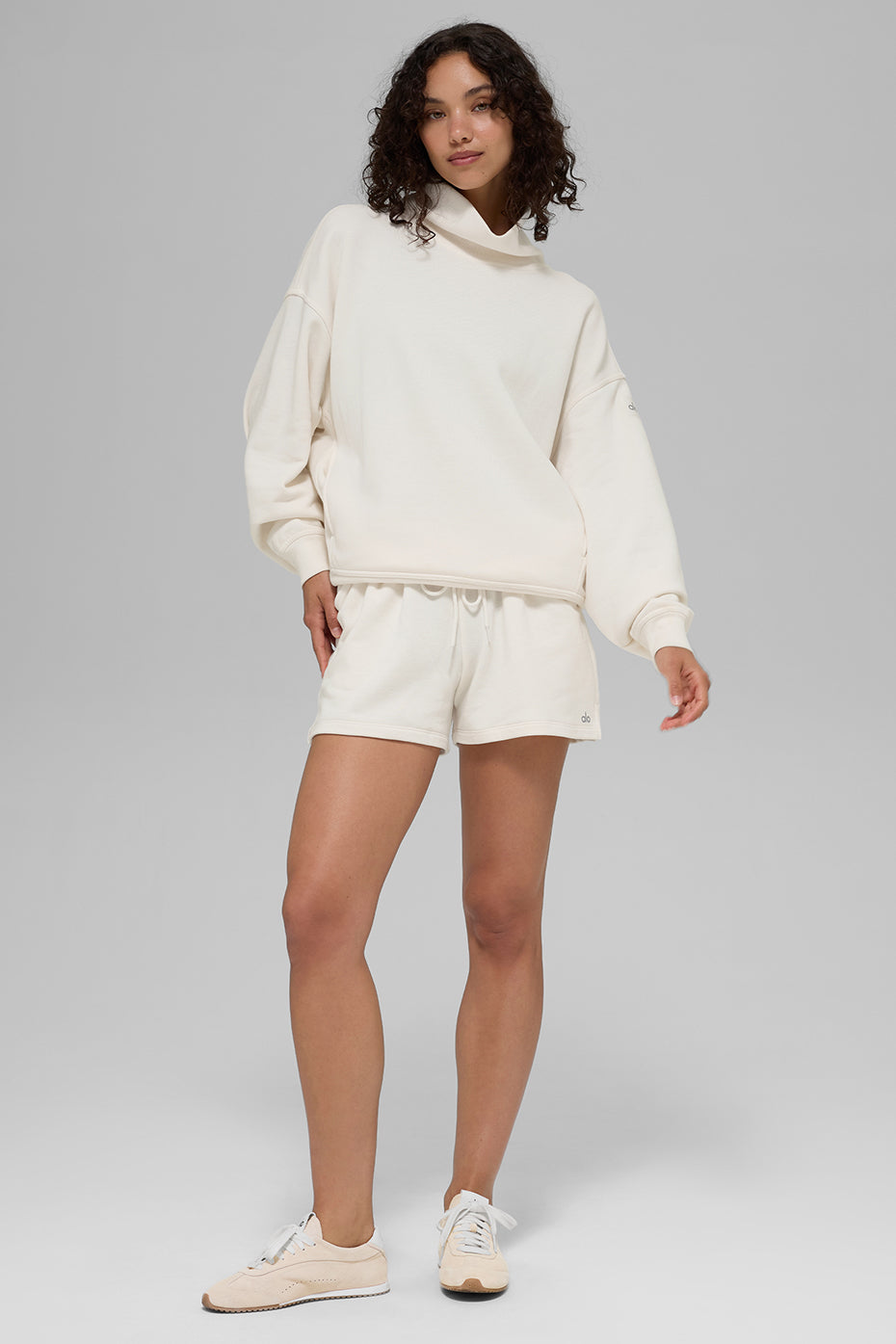 Hazy Mock Neck Pullover - Ivory