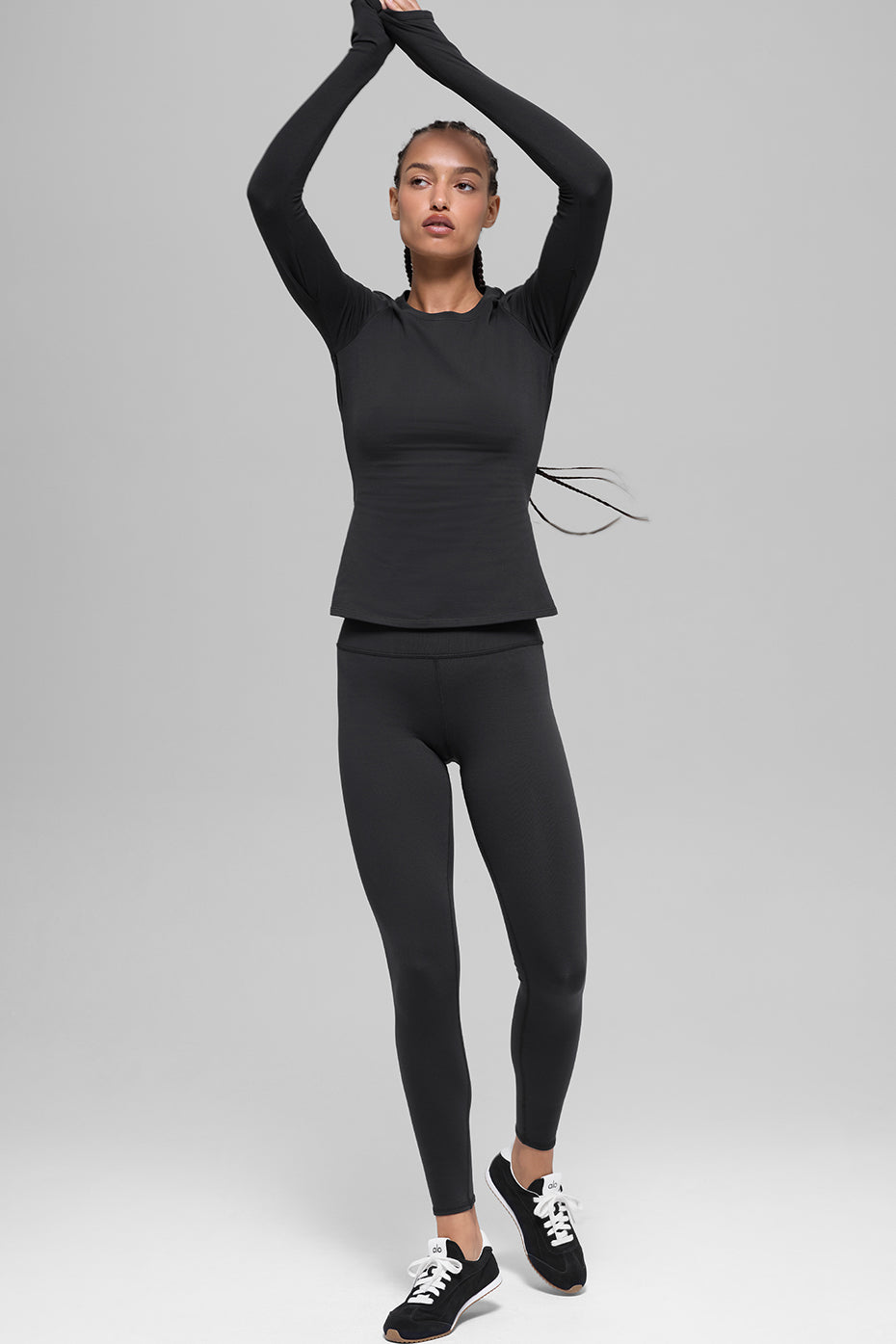 Airbrush Winter Warm Nocturne Long Sleeve - Black