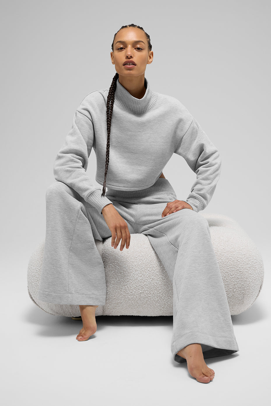 Cropped Serenity Coverup - Athletic Heather Grey