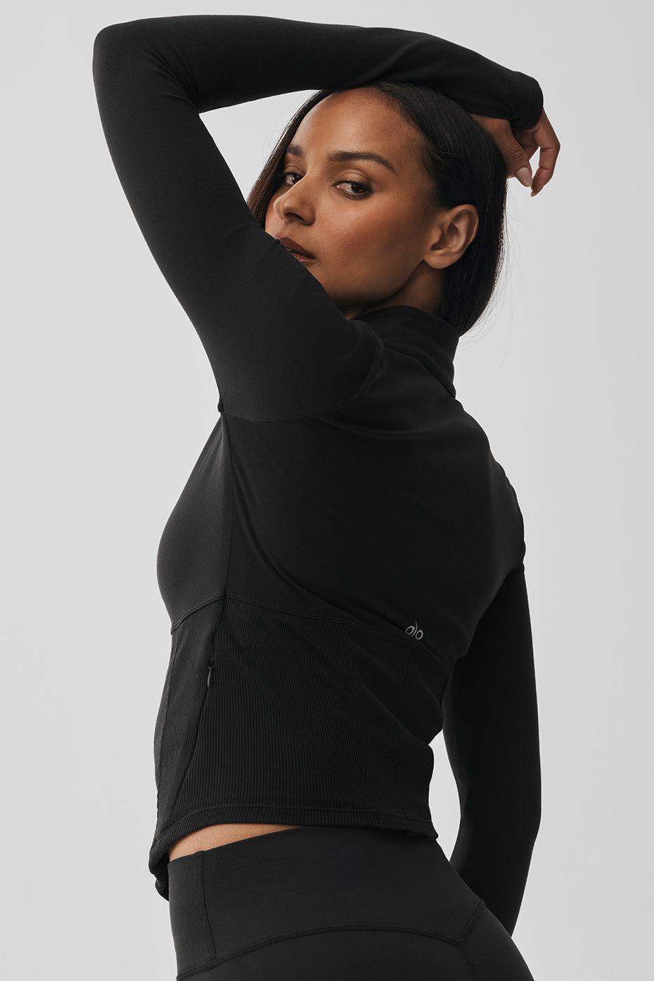 Airbrush Corset Full Zip Jacket - Black