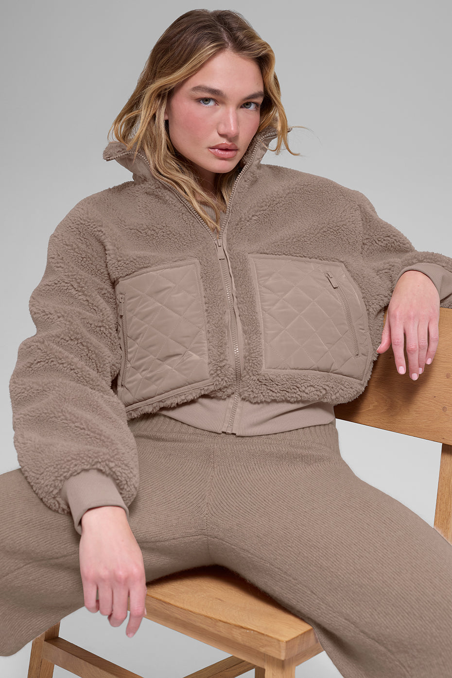 Sherpa Edge Bomber - Chai Latte
