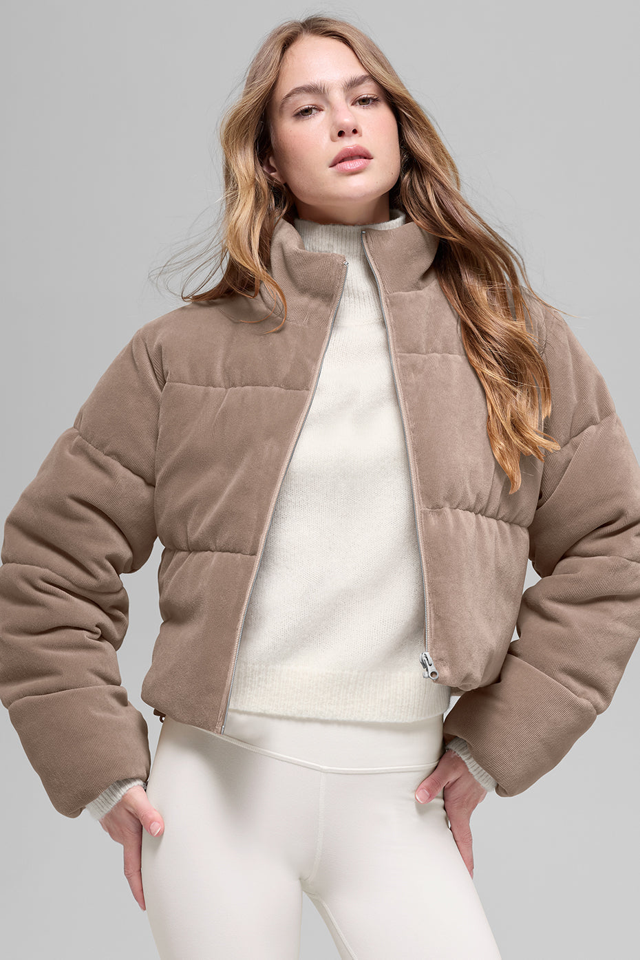 Micro Corduroy Dreamy Puffer - Chai Latte