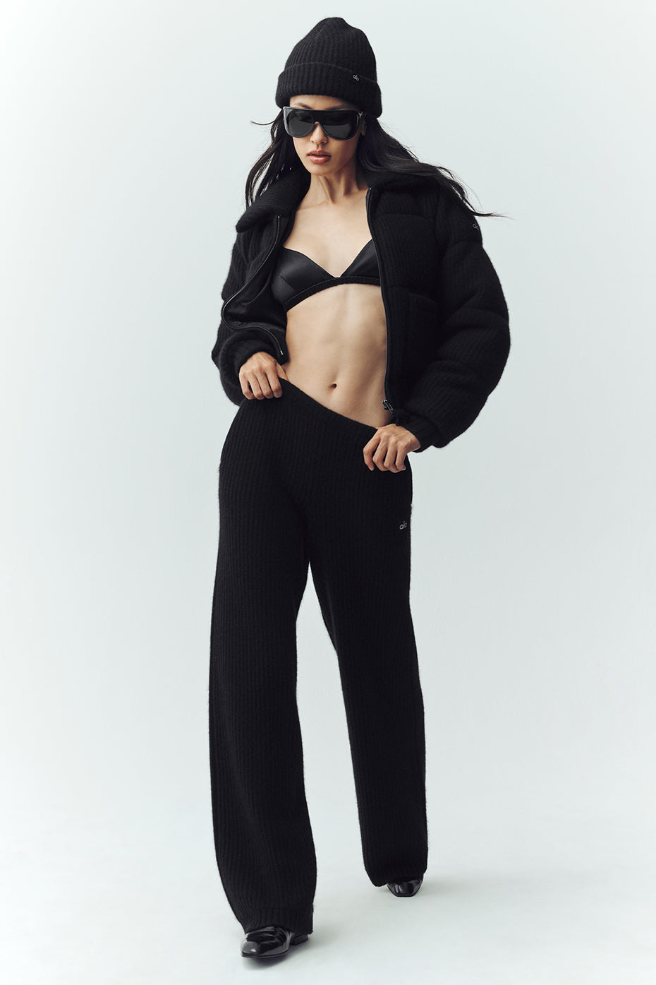 Cashmere Northstar Sweater Puffer - Black