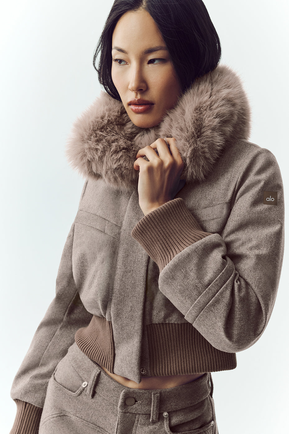 Wool Blend Bunny Slope Jacket - Alpine Cocoa Heather