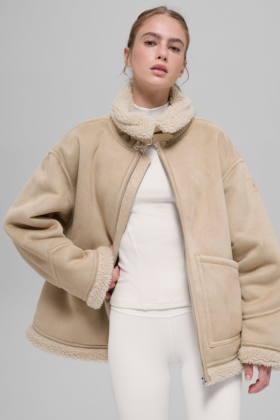 Faux Shearling Grand Jacket - Woodland Tan