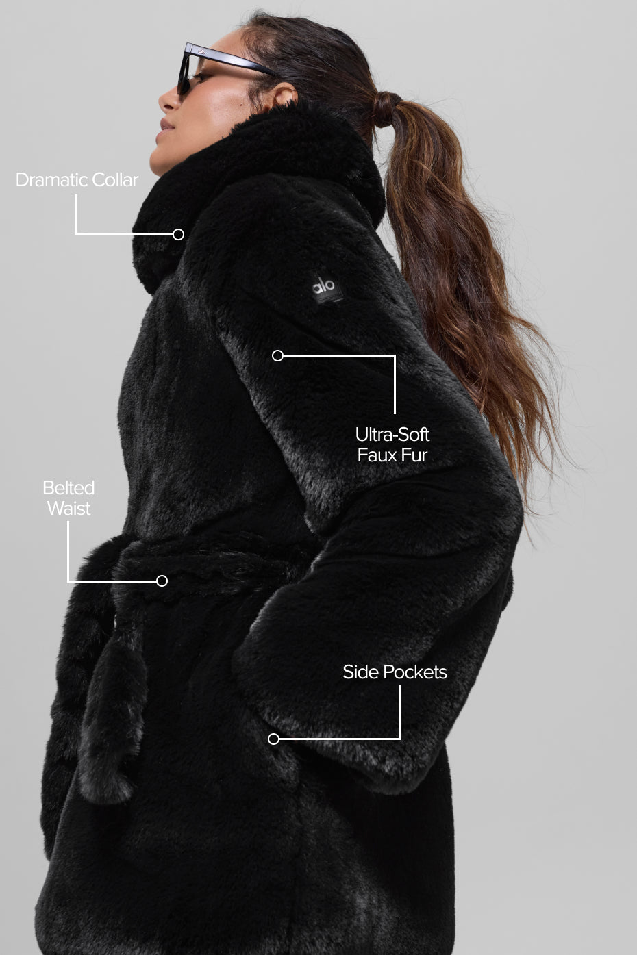 Faux Fur Starstruck Coat - Black