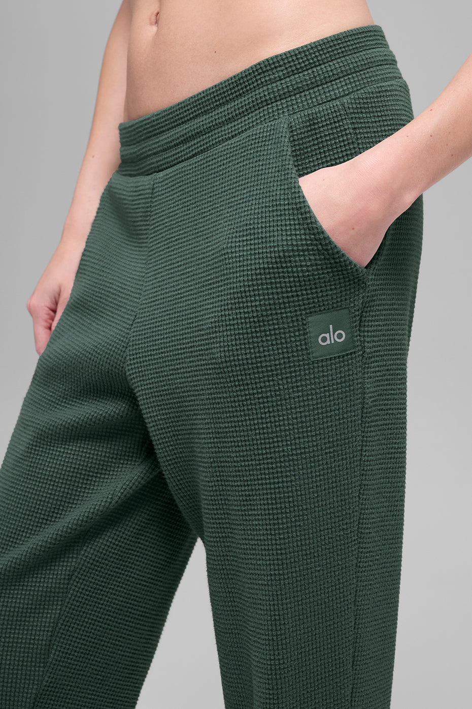Waffle Weekend Escape Jogger - Clover Green