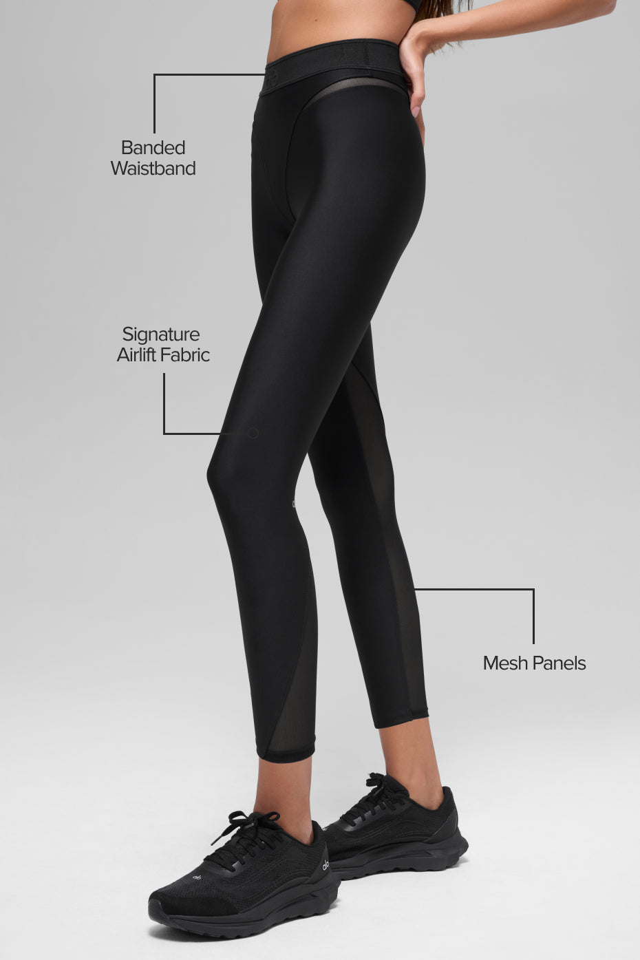 Airlift High-Waist 7/8 Rebel Legging - Black