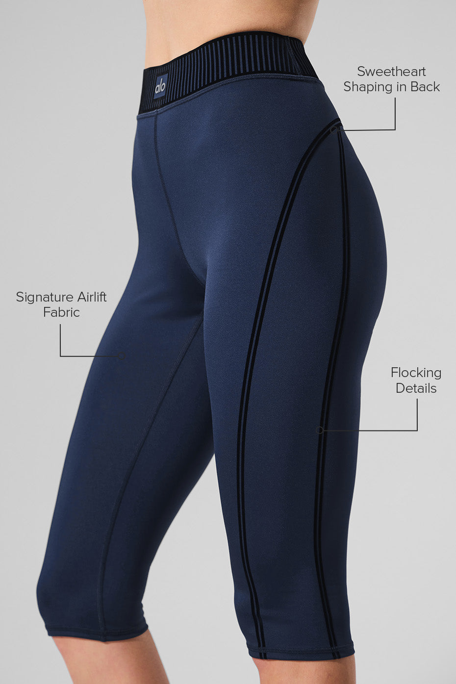 Airlift High-Waist Line Up Capri - Navy