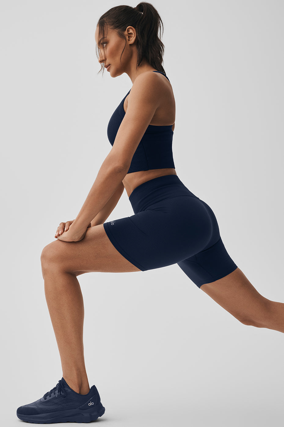 5' Seamless Ribbed Favorite Short - Navy