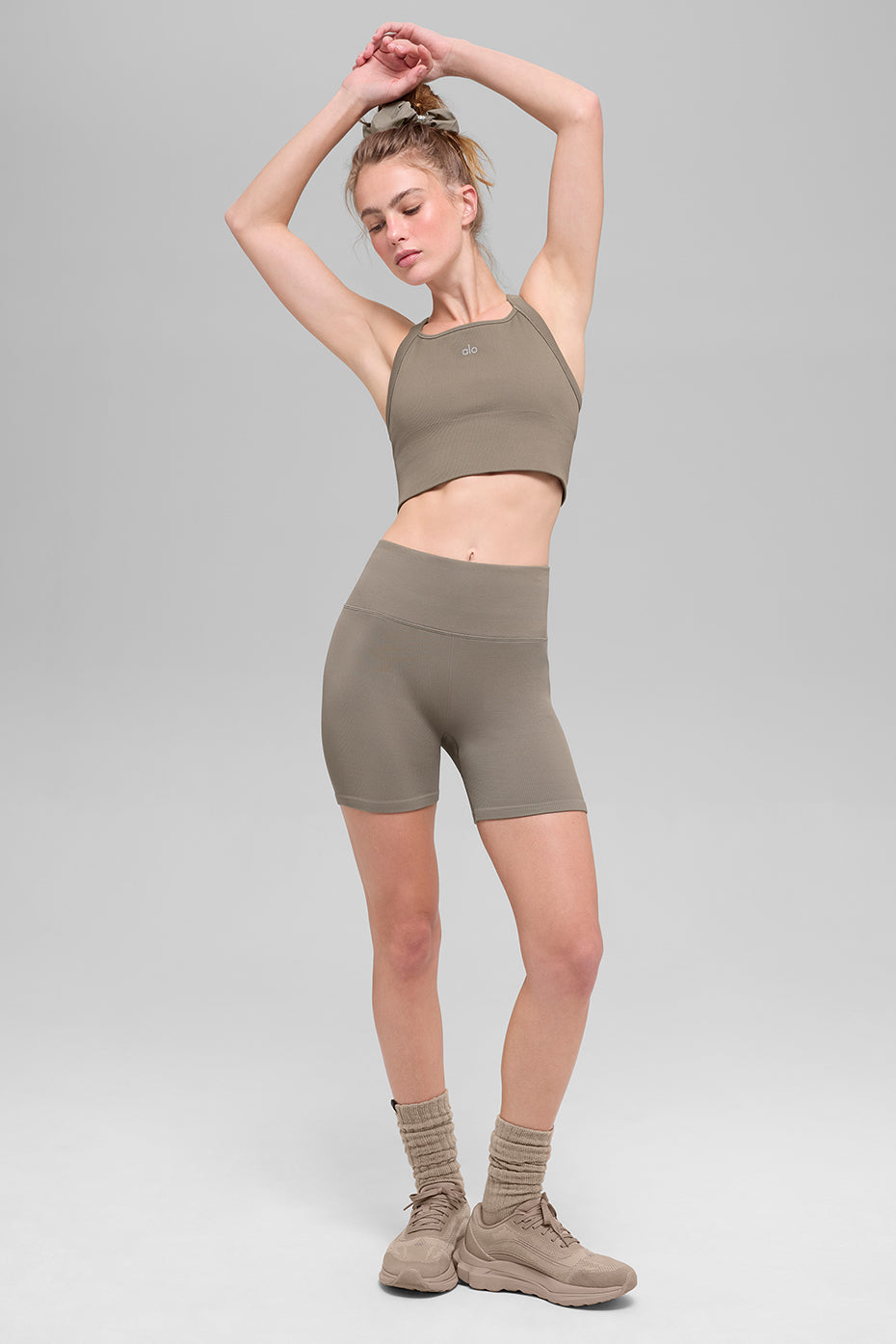 5' Seamless Ribbed Favorite Short - Light Cocoa
