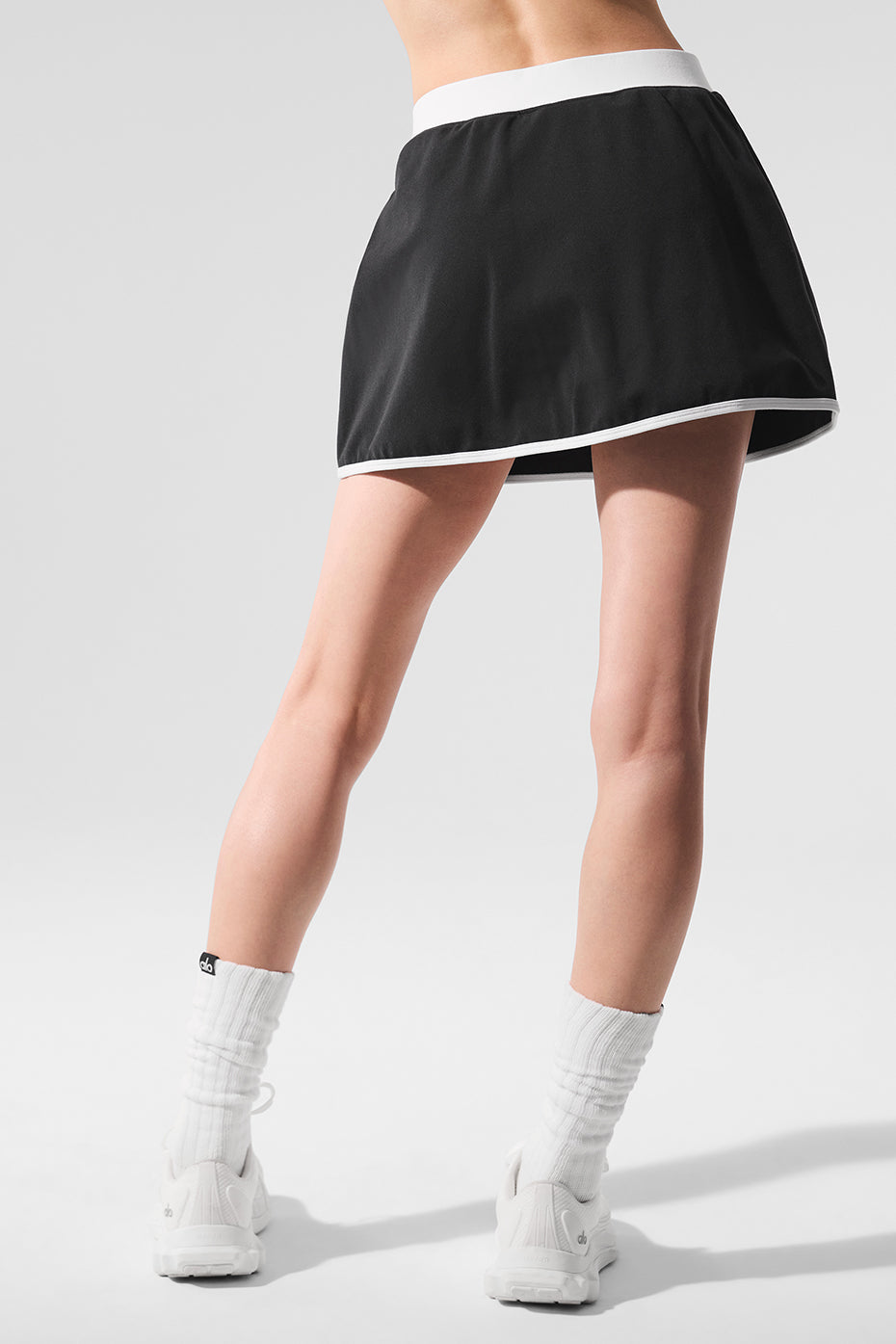 Airbrush Streamlined Skirt - Black/White