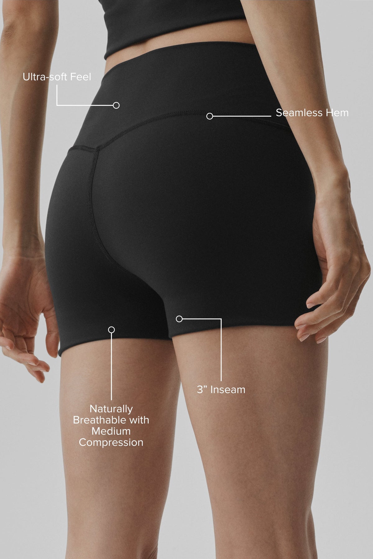 3' ALO Softsculpt High-Waist Precision Short - Black