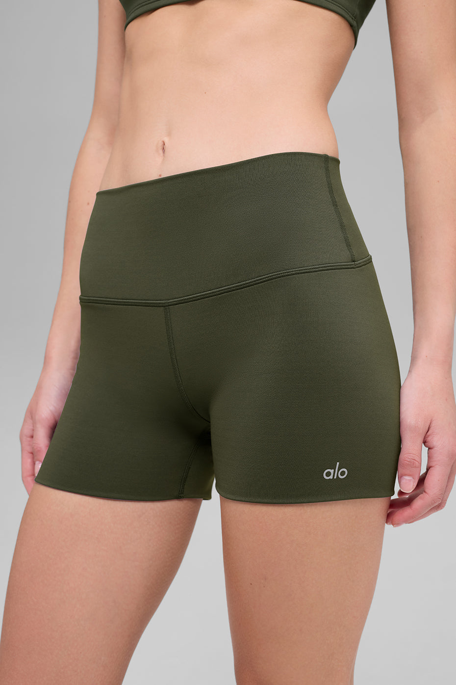 3' ALO Softsculpt High-Waist Precision Short - Green Olive