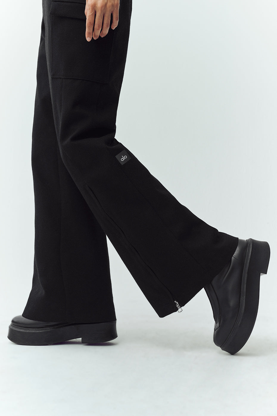 Wool Blend Bunny Slope Bib - Black