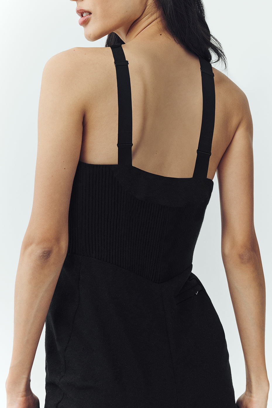 Wool Blend Bunny Slope Bib - Black