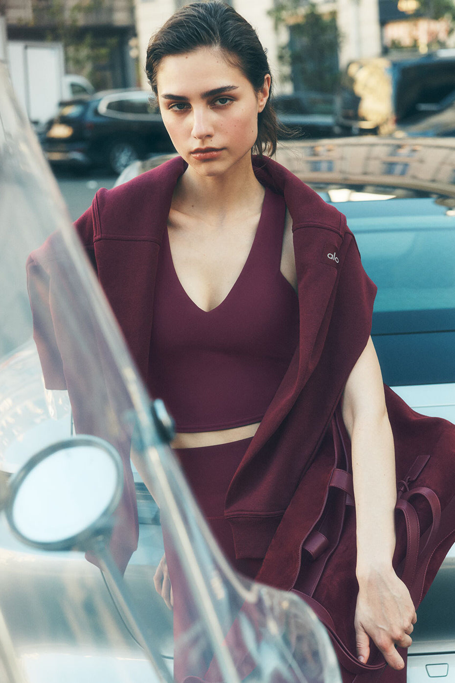 Airbrush Real Bra Tank - Burgundy