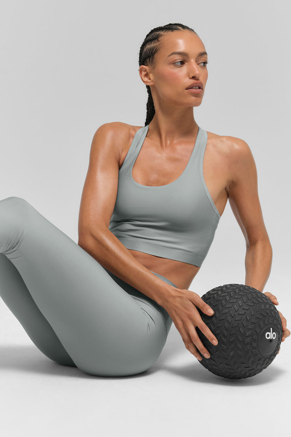 Airlift Super Sleek Bra Tank - Lunar Grey